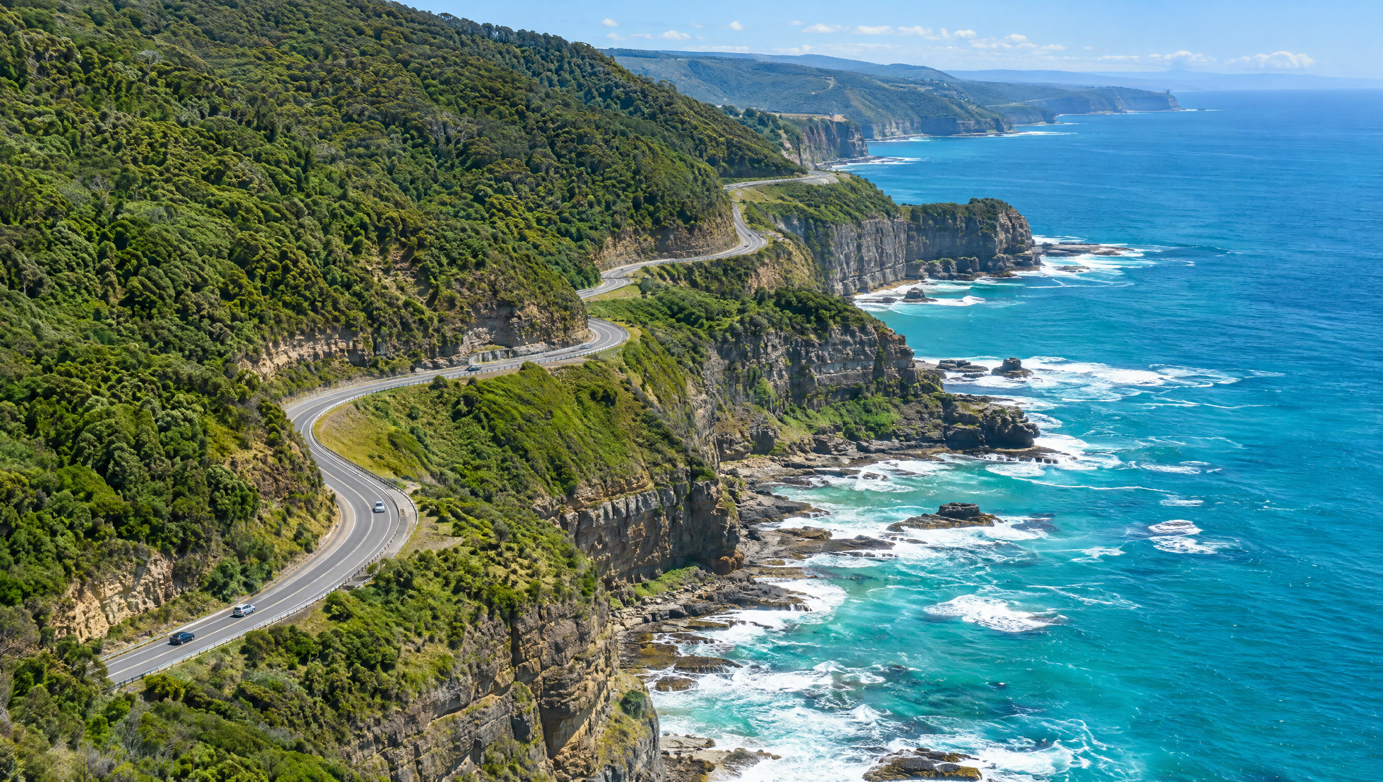 Coastal road aerial